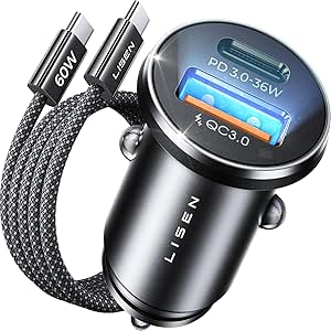 LISEN 54W Dual-Port USB-C Car Charger